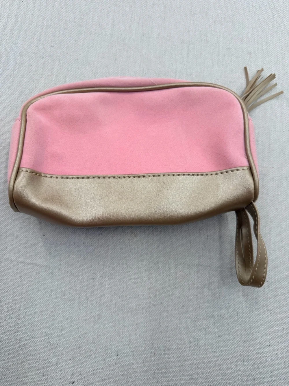 Sparkle Everyday Pink and Gold Cosmetic Pouch
